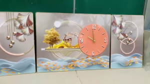 Bộ 3 Tranh Treo Tường Phòng Khách Phong Cách Hiện Đại Tranh Tráng Gương 5D Cao Cấp