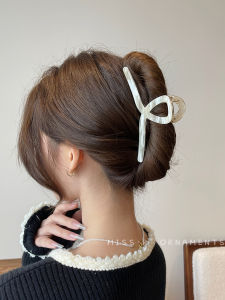 คลิปหนีบผมทรงฉลามสไตล์ฝรั่งเศสขนาดใหญ่ สไตล์เรียบง่าย อะคริลิก สำหรับผู้หญิง คลิปหนีบผมด้านหลังศีรษะ 2023 ใหม่ล่าสุด