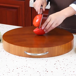 KBM High Quality Wooden Cutting Board/Kitchen Round Chopping Board 28mm & 40mm/Heavy Duty Papan Potong Kayu Bulat