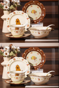 JINGDITAOCI | Cute Cartoon Tableware Set