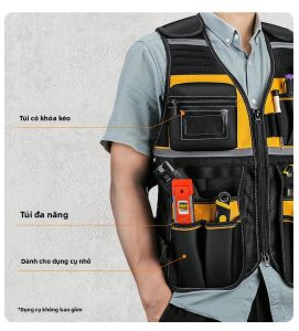 Áo Vest Thợ Điện Có Thể Điều Chỉnh Với Túi Đựng Đồ Đa Năng Trang Phục Làm Việc Tiện Dụng Cho Thợ Thủ Công Và Người Làm Vườn