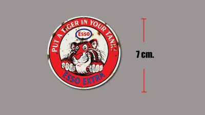 sticker pvc esso extra สติกเกอร์ เอสโซ่ เอกซ์ตร้า สติกเกอร์ วินเทจ งานพิมพ์ดีที่สุด OFFSET PRINTING เคลือบ UV กันแดด กันน้ำ