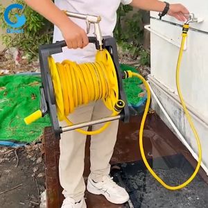 【Gbest】🔥Malaysia In Stock🔥Hose Reel Hose Storage Rack Household Portable Simple Garden Hose hanger Paip holder Flexible High-Pressure Magic Hose Connector Sprinkler Hose Nozzle Car Wash Water Jet Pump Gun Set Durable Rubber wayar paip getah Water pump H