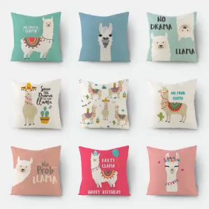 ปลอกหมอนอิง กับ ปลอกหมอนหนุน และ ลายน่ารัก LIAMA - ผ้าไมโครป้องกันไรฝุ่น สินค้าดี โรงงานผลิตเอง