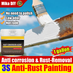 grinding-free Rust-free🔥German Rust converter Anti Rust Paint for Metal 1000g Rust Remover Primer Paint Coating Converts rust into a protective layer to prevent rusting for Color Steel Tiles Roof Windows Iron Doors Etc(Metal Rust Conversion Agent)