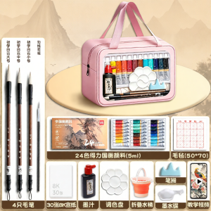 deli | Beginner Friendly Chinese Painting Kit 12-24 Colors
