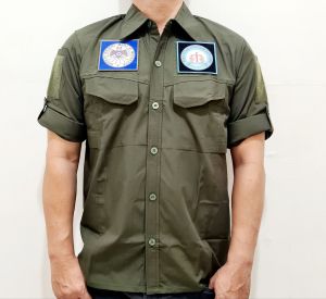 Kemeja GMIM Pria Kaum Bapa Panji Yosua Tactical PDL S - 5XL Bonus Free 5 Emblem Patch Prepet Perekat Velkro Army
