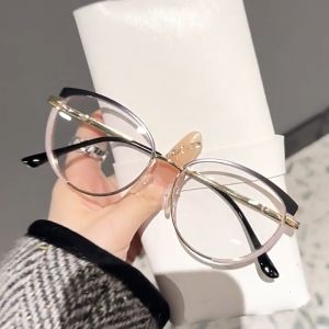 kacamata cat eye photochromic wanita anti radiasi fashion Bahan logam kacamata