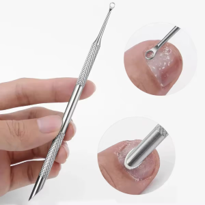 1/20Pcs Double Ended Cuticle Pusher Stainless Steel Cuticle Remover Portable Nail Cleaning Tool Suitable for Nail Care