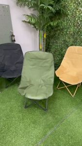 (PH spot)Three-speed adjustable high-back chair Three-sided Embrace High Back Moon Chair Outdoor Folding Chair Camping Ultra-Light Portable Folding Chair Fishing Chair Sketch Chair