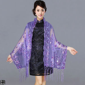 Spring and Autumn Cheongsam Shawl Dress Shawl Lace Phoenix Embroidered Chinese Shawl Summer Air Conditioning Shawl Scarf