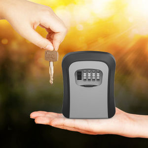 [คืนสินค้าได้ภายใน 7 วัน]กล่องล็อคกุญแจ แบบติดผนัง ทําจากโลหะผสม หลักความจุสูง กล่องเก็บกุญแจพร้อมรหัสล็อค 4 หลัก Safety Box Key Storage Box