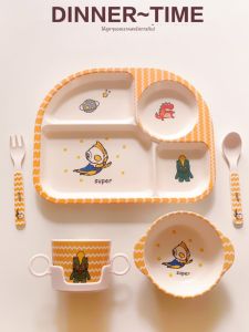 Toddler Mealtime Dining Set Melamine Material
