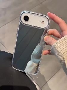 TAOYUNXI | Ốp Điện Thoại Gương Trang Điểm Mạ Điện Cao Cấp Cho iPhone Chống Sốc Mặt Lưng Acrylic Bạc Tương Thích Với Nhiều Mẫu Máy