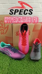Sepatu Sepak Bola Specs HYPERCHAOS FG - Neutral Black Lava Smoke Diva Pink