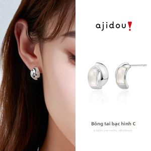 ajidou | Bông Tai Bạc 925 Sang Trọng Viên Nacre Trắng