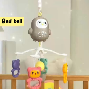 Baby Crib Hanging Holder Rattles Baby Toy bed Music Box Bed Bell Infant Toddler Manual Spin Musical Crib Bell Toy