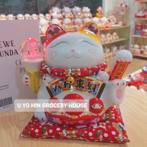 🌟🇲🇾READY STOCK🌟H25cm electric rocking ceramic lucky cats crystal ball series gift openin❤ 9/10寸精美日式陶瓷 电动摇手 水晶球招财猫系列 开张送礼