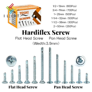 (Fast Delivery)Hardiflex Screw Flat Head/Pan Head Screw Self Tapping Metal Screw Job Screw