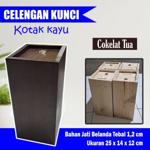 Celengan kunci bahan Kayu Belanda.