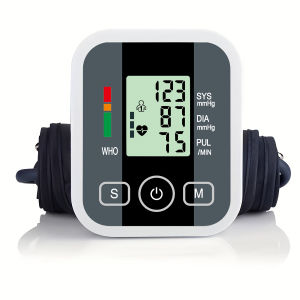 LED Digital Blood Pressure Meter BP Monitor Medical Upper Arm Tonometer Automatic Pulse Sphygmomanometer Use Dry Batterys