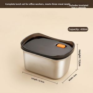 WODEBAIHUI | Insulated 304 Stainless Steel Lunch Box Set Large Capacity Portable