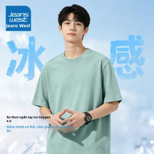 Jeanswest | Áo Thun Nam Tay Lỡ Rộng Chất Silk Ice Làm Mát