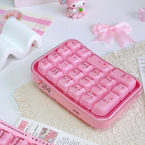 FANTASY T MALL MOFii SK-724 Crystal Transparent RGB Lighting Dual-mode Numeric Keyboard Wireless Bluetooth Rechargeable Numeric Keypad Built-in 400mAh Battery Translucent Double-layer Keycaps Smart Auto Sleep Compatible with PC Laptop Android Tablet MacOS