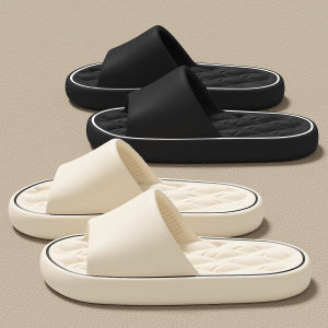 Buy One Get One Free Slippers Womens Bathroom Indoor Soft Bottom Silent Bathing Non-Slip Couples Matching Slip-On Shoes