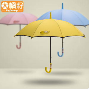 Large Size Childrens Umbrella Anti-Pinch Long Handle Outdoor Rain Umbrella for Boys And Girls Easy to Carry Foldable Manual