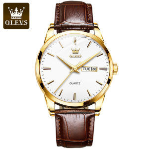 OLEVS Classic Quartz Watch for Men Waterproof Leather strap Calendar Sports Business Men s Quartz Wrist Watch TOP Brand 6898