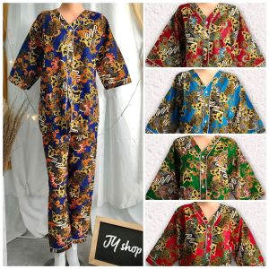 SIZE L BAJU TIDUR BATIK PIYAMA LENGAN PANJANG 3/4 BB 40-50KG LD 104 CM BATIK BAGANSIAPIAPI  PJTL