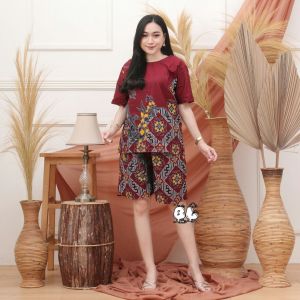 setelan batik katun murah / grosir baju tidur wanita dewasa / stelan pendek AGOGO