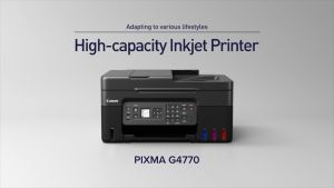 Canon PIXMA G4770 Wireless Refillable Ink Tank Printer with Fax for Low-Cost Printing