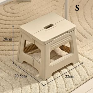 1 Pcs Portable Thickened Plastic Folding Stool Lightweight Compact Collapsible Seat for Home Camping Fishing Travel Queuing
