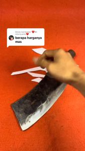 Pisau daging baja asli/ Pisau cacah ayam/ Pisau daging baja tebal 8 mili