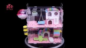 Teekland Hamster House Acrylic Small Pet Cage Transparent Oversized Villa Guinea Pig Basic Cage Toy Supplies Package Nest Large Size