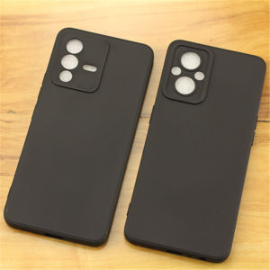 Matte Soft Silicone Phone Case for  16 15 14 pro Max 16E SE4 14Plus with Straight Edges Cube Design Black Protective Cover