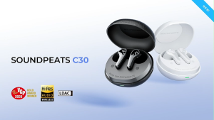 [1 Year Local Warranty] SOUNDPEATS C30 Adaptive Hybrid Active Noise Cancelling Wireless Earbuds Bluetooth 6.0 Headphones with LDAC Hi-Res Audio 6-Mic AI Noise Reduction System Fast Charging 10 Hours Playtime Low Latency IP54 Water Resistance Headphones