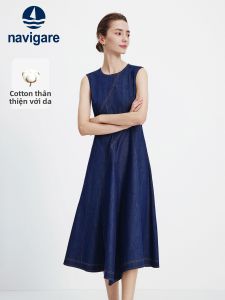 Navigare | Sleeveless Waist-defining Retro Denim Dress