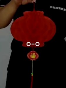 Lồng đèn trang trí tết đèn lồng chữ phúc lồng đèn tổ ong đèn lồng giấy thu hút tài lộc set 10 cái - Happy Home 4U