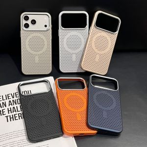 Applicable to Apple 17promax heat dissipation mobile phone case Apple 17 metal frame 16pro magnetic mobile phone case 15pro