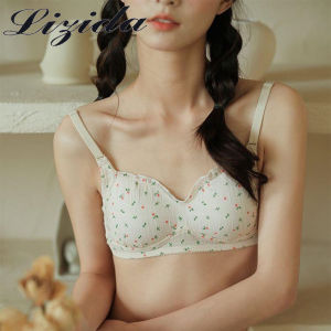 Lizida หน้าอกเล็กๆลายดอกไม้หวานแหวววไม่มีสายรวมพลักกันการหย่อนคล้อยหน้าอกยกของนักเรียนยกทรงเด็กสาว