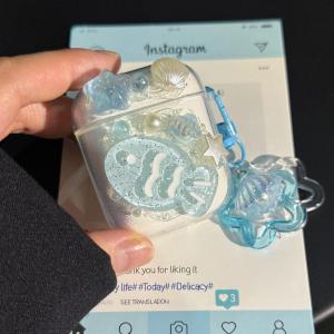 Huawei Freebuds Protective Case Shell Soft Silicone Cartoon Pattern Girls Heart Shell Fish Design Compatible with Freebuds SE2 Pro3 5i 4e