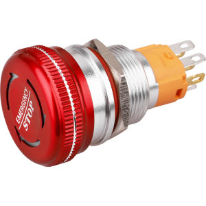 LANBOO | Customizable Red Green LED Illuminated Metal Emergency Stop Button 22mm