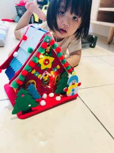 DIY Christmas Decoration Handcraft Toy for kids Krismas DIY Kraft Tangan Kanak-Kanak 圣诞手工 DIY圣诞装饰小屋 圣诞节儿童手工