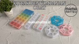 Kotak Tempat Obat Per Hari Days Daily Medicine Box / Wadah Vitamin Pil Harian Kecil Travel Portable