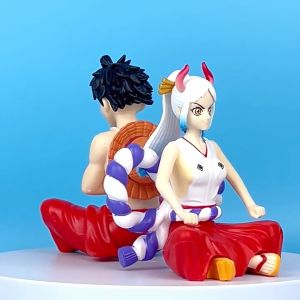 Action Figure ONE PIECE : LUFFY x YAMATO isi 2 pcs - Miniatur Pajangan Mainan Topper Kue Wano Kaido Luffytaro