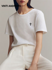 Cotton Knit Short Sleeve Casual Simple T-Shirt