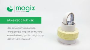 BK7x - 5 cuộn băng keo xốp 2 mặt siêu dính - Nhiều size - Băng dính xốp vàng băng keo hai mặt